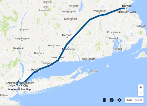 Anreise Boston